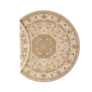 Tapeso Rond Vintage buitenkleed - Flip Agnes lichtbruin - 200 cm