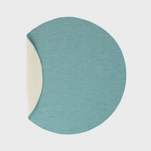 Tapeso Rond Buitenkleed effen - Flip turquoise - 160 cm