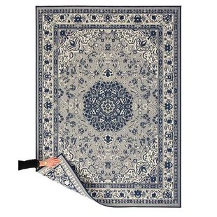 Tapeso Vintage buitenkleed - Flip Agnes donkerblauw - 200x280 cm