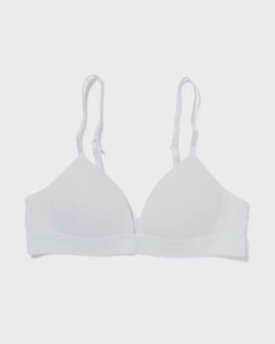 HEMA Voorgevormde Bh Zonder Beugel Rib Wit (wit) HEMA Voorgevormde Bh Zonder Beugel Rib Wit (wit)