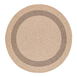 by fonQ Core Vloerkleed Ø 160 cm - Zand/Zwart