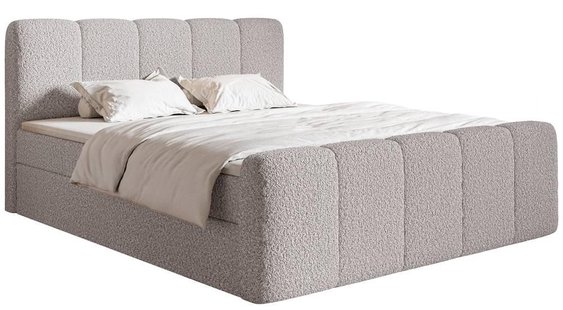 Boxspring Chloe 200x200 bouclé met opbergruimte | NADUVI Collection