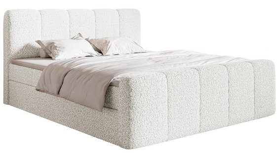 Boxspring Chloe 160x200 bouclé met opbergruimte | NADUVI Collection