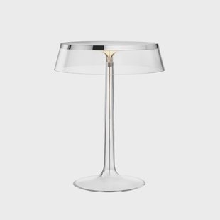 Flos Bon Jour T tafellamp Chrome-transparante kap