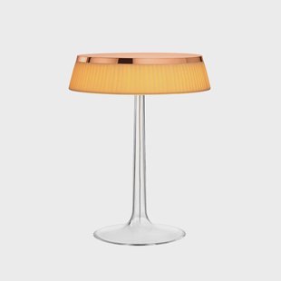 Flos Bon Jour T tafellamp Copper-soft stoffen kap