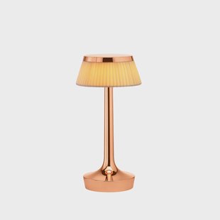 Flos Bon Jour Unplugged tafellamp Copper-fabric Flos Bon Jour Unplugged tafellamp Copper-fabric