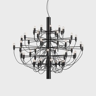 Flos 2097 Sarfatti kroonluchter Matzwart 50 lampen