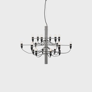 Flos 2097 Sarfatti kroonluchter Chroom 18 lampen