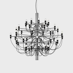 Flos 2097 Sarfatti kroonluchter Chroom 50 lampen Flos 2097 Sarfatti kroonluchter Chroom 50 lampen