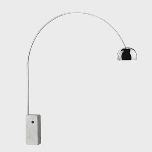 Flos Arco vloerlamp Chroom-Carrara marmeren voet