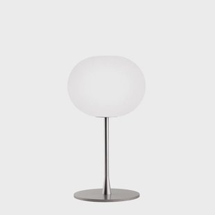 Flos Glo-ball T1 tafellamp Wit opaalglas-matzilveren standaard