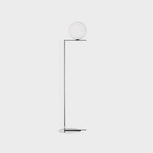 Flos IC lights F2 vloerlamp Chroom-opaal