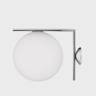 Flos IC lights C/W2 muurlamp Chroom-opaal