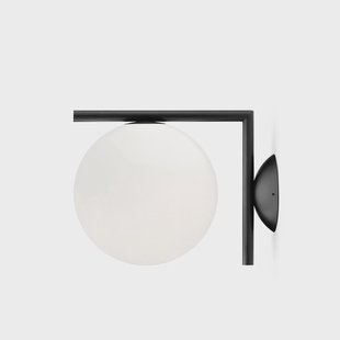 Flos IC lights C/W1 muurlamp Zwart-opaal