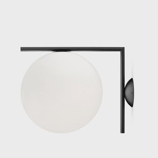 Flos IC lights C/W2 muurlamp Zwart-opaal