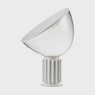 Flos Taccia Small tafellamp LED 48,5 cm Mat wit-glazen kap