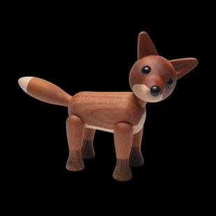 Spring Copenhagen Foxy vos decoratie 12 cm Mahonie