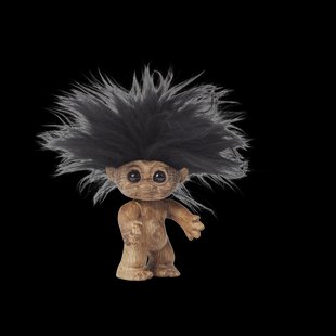 Spring Copenhagen Good Luck Troll  9 cm Eikenhout