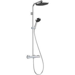 hansgrohe Activera S Showerpipe 240 - 1jet - EcoSmart met Ecostat Fine Varia - chroom 28078000