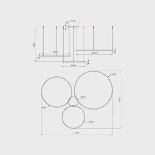 Milagro Lighting LED hanglamp Saturno, goudkleurig, 3-lamps, metaal, 4.000 K