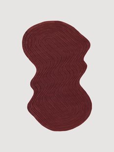 Handgetuft wollen vloerkleed Aliza in organische vorm