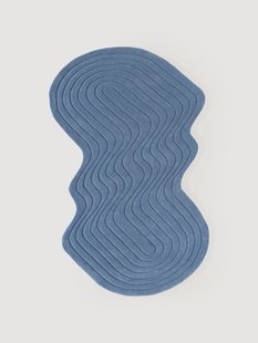 Handgetuft wollen vloerkleed Aliza in organische vorm