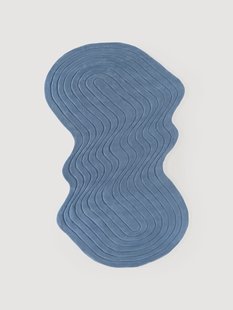 Handgetuft wollen vloerkleed Aliza in organische vorm