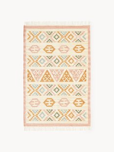 Handgeweven Kelim vloerkleed Anisa van wol