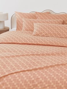 Perkal katoenen dekbedovertrek Inki met geometrische print