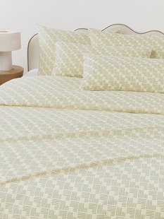 Perkal katoenen dekbedovertrek Inki met geometrische print