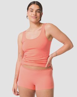 HEMA Damesboxer naadloos micro met kant koraalroze (koraalroze)