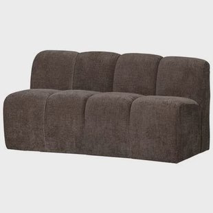 WOOOD Mojo Eetbankje Met Rugleuning 164 cm Mojo - Ribstof -Roest Bruin