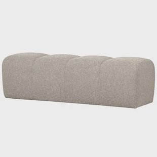 WOOOD Mojo Eetbankje 164 cm Mojo - Bouclé - Beige Melange - 49x164x45