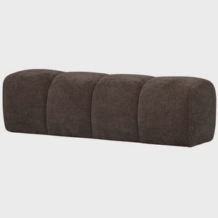 WOOOD Mojo Eetbankje 164 cm Mojo - Ribstof - Bruin - 49x164x45 WOOOD Mojo Eetbankje 164 cm Mojo - Ribstof - Bruin - 49x164x45