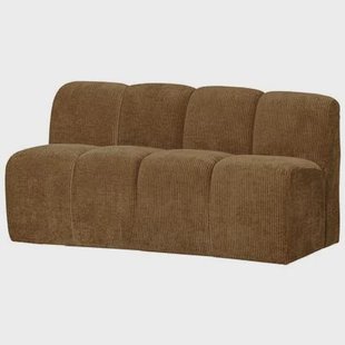 WOOOD Mojo Eetbankje Met Rugleuning 164 cm Mojo - Ribstof -Honing Geel