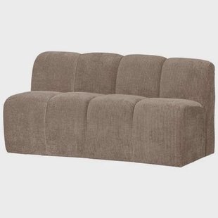 WOOOD Mojo Eetbankje Met Rugleuning 164 cm Mojo - Ribstof -Donker Zand