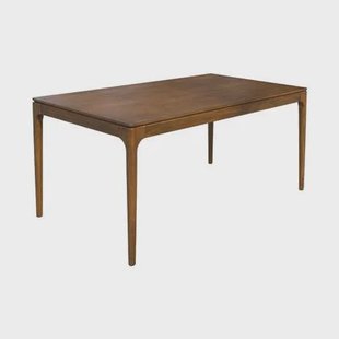 sweeek - Rechthoekige eettafel van heveahout en essenfineer 6 plaatsen sweeek - Rechthoekige eettafel van heveahout en essenfineer 6 plaatsen