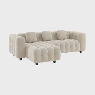 sweeek - Verstelbare hoekbank, boucléstof