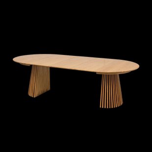 Alko uitschuifbare houten eettafel naturel - Ø 120 tot 240 cm