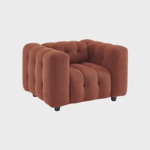 sweeek - Fauteuil in boucléstof met structuur, 1 zitplaats