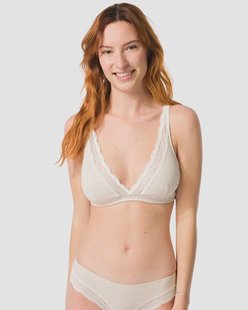 HEMA Bralette met kant zonder beugel naturel (naturel)