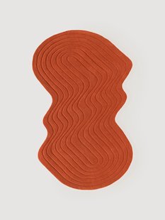 Handgetuft wollen vloerkleed Aliza in organische vorm