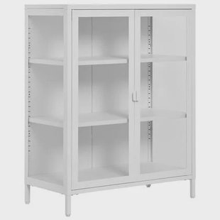 House Nordic Brisbane Wit | Glas Vitrinekast H101 cm