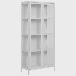 House Nordic Brisbane Wit | Glas Vitrinekast H175 cm