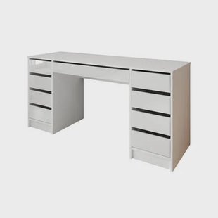 Meubella - Kaptafel Arco 2 - Wit hoogglans - 154 cm