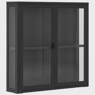 House Nordic Brisbane Zwart | Glas Hangend Wandkast