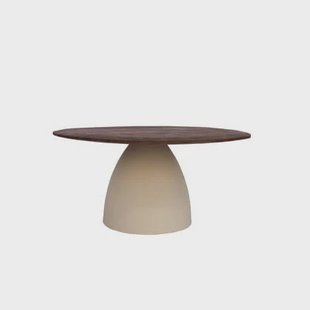 Livingfurn - Salontafel Ivoor Mangohout - 86x76x37cm - Marron