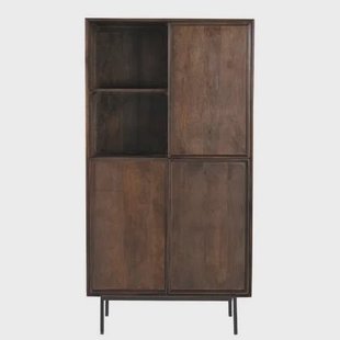 Livingfurn - Kabinet Donkerbruin Mangohout - 170x40x90cm - Ravenstein Livingfurn - Kabinet Donkerbruin Mangohout - 170x40x90cm - Ravenstein