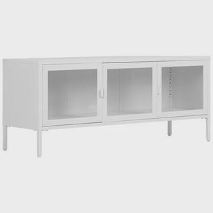 House Nordic Brisbane Wit | Glas TV-Meubel W130 cm