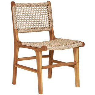 House Nordic Derby Teak | Rattan Eetkamerstoel Natural set van 2